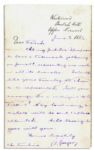 Preacher C.H. Spurgeon Autograph Letter Signed -- ''...At my jubilee I propose to have a Tabernacle gathering...''