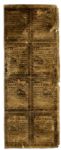 Uncut Sheet of Continental Currency -- 1776 -- Eight Pieces Total, Two of Each -- Fractional Dollar Values: One-Sixth, One-Third, One-Half, Two-Thirds -- Sheet Measures 5'' x 13'', Currency...