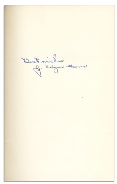 J. Edgar Hoover signed ''The FBI Story: A Report to the People''