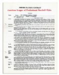 Hank Greenberg & William Harridge Signed 1955 Cleveland Indians Player's Contract