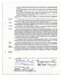 Hank Greenberg & William Harridge Signed 1955 Cleveland Indians Player's Contract