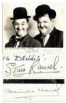 Laurel & Hardy Signed 8 x 10 Photo
