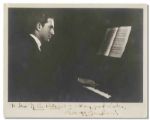 Rare George Gershwin at the Piano 10 x 8 Signed and Inscribed Photo