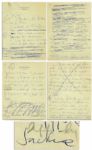 Jackie Kennedy Draft Autograph Letter Signed as First Lady -- ...Jacks office is a madhouse as you can imagine...I wish he could get someone who knew something precious when they saw it...