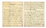 William McKinley Assassination Letter -- Vermont Senator Hosted Vice President Theodore Roosevelt at His Home When They Heard of ...the terrible tragedy at Buffalo...