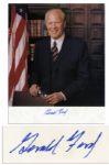 President Gerald Ford 8 x 10 Glossy Signed Photo -- With Envelope from California Office