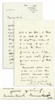 Winston Churchill Autograph Letter Signed -- ...you need a good long rest, if you are to recover yr health. I have therefore decided to offer you a years leave at a salary of 3 pounds a week...