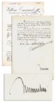 World War II-Dated 1937 Document Signed by Axis Leader Benito Mussolini