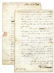 Revolutionary War General and First Secretary of War, Benjamin Lincoln Autograph Letter Signed -- Rare