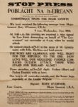 Battle of Dublin & Start of The Irish Civil War Announced in This Broadside -- 28 June 1922