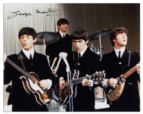 Beatles 10'' x 8'' Photo Signed by ''Fifth Beatle'' George Martin