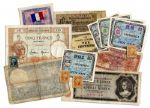 Collection of WWII Foreign Currency Notes -- From Both Allied & Axis Powered Countries