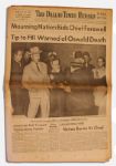 JFK Assassination Newspaper -- 25 November 1963 Edition of The Dallas Times-Herald Covering The Shooting of Lee Harvey Oswald