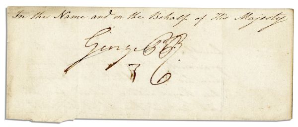 George IV Signature as Prince Regent