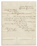 U.S. Engineers Joseph Gilbert Totten & Daniel Phineas Woodbury Letter Signed