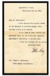 John Hay Typed Letter Signed -- ...I have received the handsome volume of the Chronicle of the Union League, which you were so kind as to send me. It is a work of great interest...
