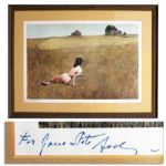 Andrew Wyeth Signs His Iconic Christinas World Print