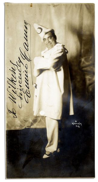Enrico Caruso Photo as Canio in ''Pagliacci'' Signed 