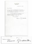 Eleanor Roosevelt Letter Signed From the White House as First Lady