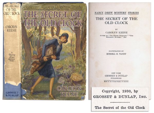 Impossibly Scarce First Edition, First Printing of The First Nancy Drew Book -- ''The Secret of The Old Clock'' -- With First Printing Dustjacket -- Fewer Than 10 Thought to Exist