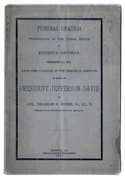 Program From The Funeral of Confederate President Jefferson Davis