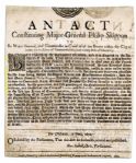 English Civil War Broadside Appointing a Commander in Chief of The Guard Protecting Parliament