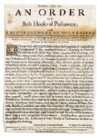 English Civil War Broadside -- The Parliamentarian Side Recruits Volunteer Soldiers Before The First Battle