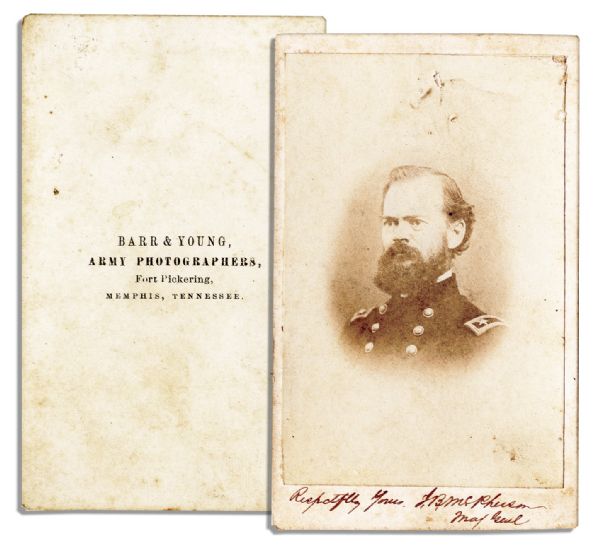 Civil War General James Birdseye McPherson Signed CDV -- Only Union General KIA During the Civil War