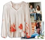 Desperate Housewives Blood-Spattered Blouse -- Screen-Worn By Teri Hatcher as She Holds Her Dead Husband