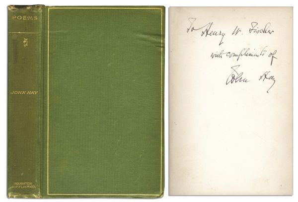 Abraham Lincoln's Secretary John Hay Signed Book of Poems