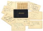 Golden Age Collection of Autographs --  Including Legends Enrico Caruso, George Jessel & Ethel Barrymore