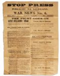 Irish Civil War Broadside Printed by Eamon de Valeras IRA