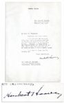 Herbert Hoover WWII Letter Signed -- ...I do not have the remotest idea that I will be having anything to do with the conduct of this war and therefore cannot be of any help to you... -- 1942