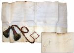 King George III Signed Vellum Document Relating to Sardinia in 1807 -- Just Three Years Before His Descent Into Madness