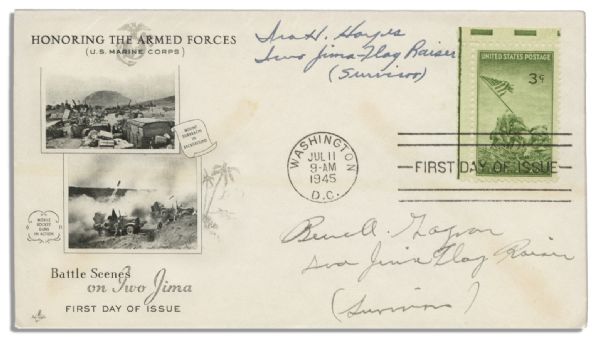 Iwo Jima First Day Cover -- Signed by Ira Hayes and Rene Gagnon