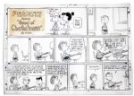 Charles Schulz Hand-Drawn Peanuts Sunday Strip Featuring Linus -- 1968
