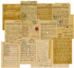 Lot of Eleven WWII Letters From Prisoners at the Dachau & Auschwitz Concentration Camps