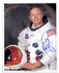 Neil Armstrong Signed 8 x 10 Photo -- Uninscribed & Near Fine -- With PSA/DNA COA