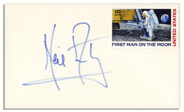 Neil Armstrong Signed Cover -- Uninscribed & Near Fine -- With PSA/DNA COA