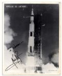 Neil Armstrong Signed 8 x 10 Photo of the Apollo 11 Liftoff