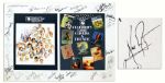 Neil Armstrong Signed Mat With 26 Other Public Figures From a 1988 Celebrity Golf Tournament