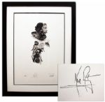 Very Scarce Limited Edition Lithograph of Apollo 11 Astronaut Neil Armstrong -- Signed by Both Armstrong and NASA Artist Paul Calle