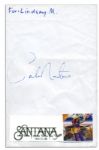 Carlos Santanas Signature -- With Official Fan Club Art