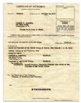Very Scarce Internal Document to The Secretary of The Treasury Regarding FDRs Salary in 1945