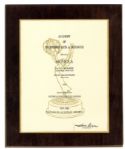 Emmy Nomination Plaque For Moviola a.k.a. The Scarlett OHara War From 1980