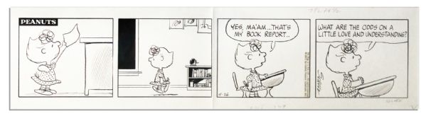 Charles Schulz Hand-Drawn ''Peanuts'' Strip From 1971