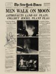 Neil Armstrong Signed New York Times Special Front Page
