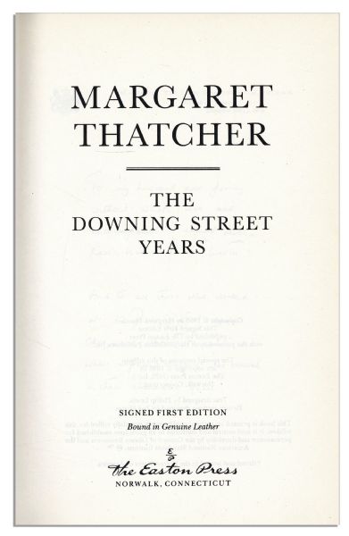 Margaret Thatcher Signs Her First Memoir -- ''The Downing Street Years''