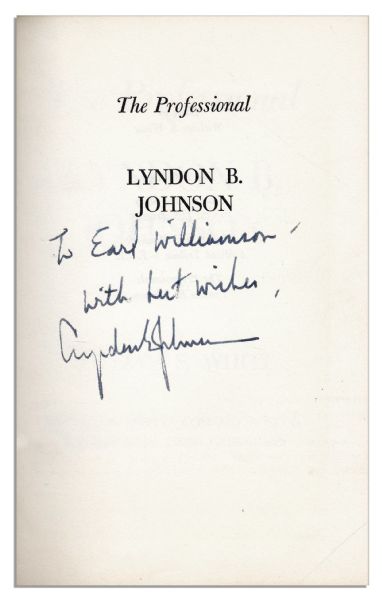 Lyndon B. Johnson 1964 Biography ''The Professional'' Signed as President