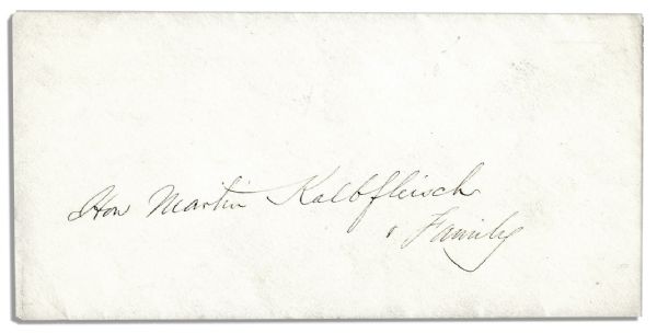 Abraham Lincoln 1863 Invitation to Copperhead Congressman and Mayor of Brooklyn Martin Kalbfleisch